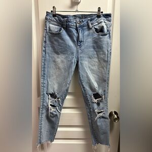 American Eagle Distressed Light Blue Jeans